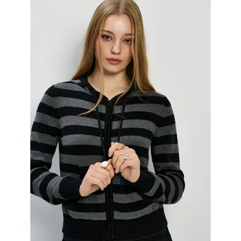 Dámský svetr Pruhovaný kardigan - S - House - proužky - 741IZ-ST1
