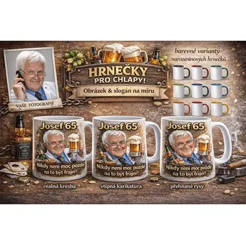 Narozeninový 7 - bílý / přehnané rysy