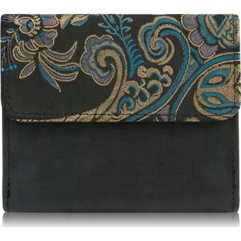 Peněženka Dámská kožená peněženka malá černá RFID PAOLO PERUZZI T-11-G