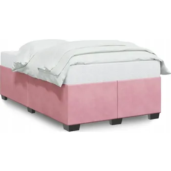 Postel Rám postele sametový růžový 200 x 120 x 46 cm