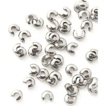 Materiál na výrobu šperku EU Kryt na zamačkavací rokajl 4/3,5mm chirurgická ocel