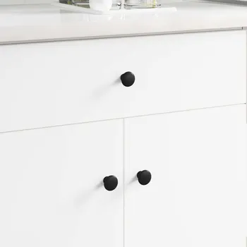 Příborník do zásuvky Rukojeť 2 pcs Černá Ø30 mm Hliník