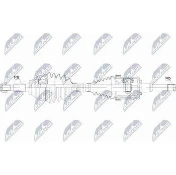 Hnací hřídel - poloosa NTY NPW-FR-206