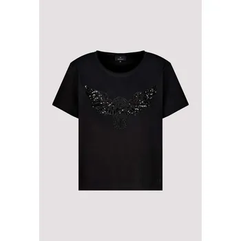 Dámské tričko Tričko Monari 8792 černé s motivem orla Velikost: 38