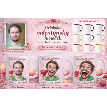 Svatý Valentýn 3 - bílý / vtipná karikatura