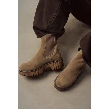 Dámské kozačky Semišové boty Medicine RW25-OBD410 béžová 80X, EUR 38