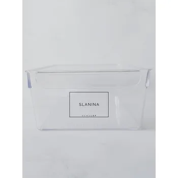 Dóza na potraviny SLANINA - Samolepka s rámečkem na dózy do lednice, 6 x 4 cm