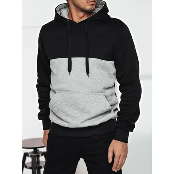 Pánská móda Pánská mikina s kapucí BX5798 Barva: Černá, Velikost: 2XL