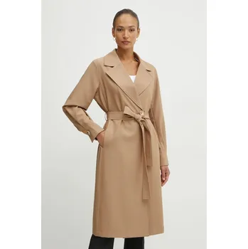 Dámský kabát Kabát Fracomina FR25SC1003W76101 béžová 80X, vel. XL