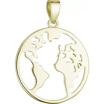 Přívěsek Pozlacený stříbrný přívěsek světadíly 64065