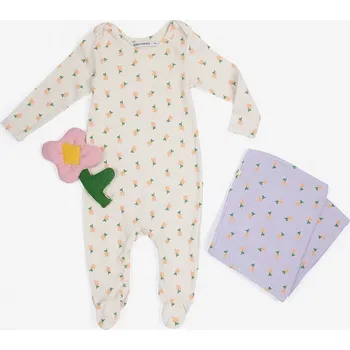 Kojenecký overall Dětský bavlněný overal Bobo Choses Pansy Flower 224AB105 fialová 04X, vel. 74