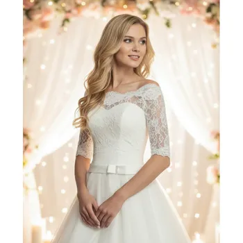 Bolerko Krajkový svatební kabátek - ivory: B-904, vel. L Vybraná velikost: L