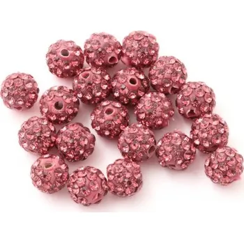 Korálek EU Šatonová kulička 6mm rose