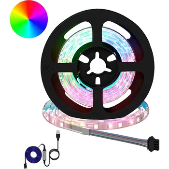 LED páska LED pás 4 pcs Černá a průhledná 75 x 0,8 x 0,3 cm Měď a plast