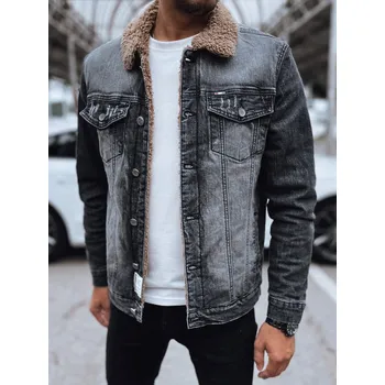 Pánský bomber Zateplená pánská džínová bunda TX4725 Barva: Černá, Velikost: L