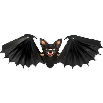 Party dekorace Papírová dekorace 61x23 cm Halloween - Netopýr JUNIOR
