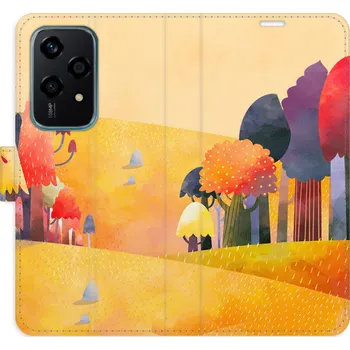 Pouzdro na mobilní telefon Flip pouzdro iSaprio - Honor 200 Lite - Autumn Forest - kapsičky na karty (Knížkový flip kryt, obal, pouzdro iSaprio na mobil Honor 200 Lite - Autumn Forest - 360° ochrana telefonu, přihrádka na karty a hotovost, funkce stojánku, pevná TPU vanička,)