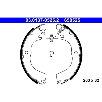 Brzdová čelist ATE 03.0137-0525.2 Sada brzdových čelistí (03.0137-0525.2)