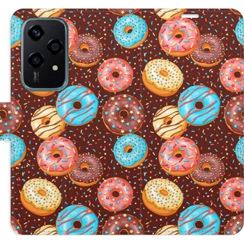 Pouzdro na mobilní telefon Flip pouzdro iSaprio - Honor 200 Lite - Donuts Pattern - kapsičky na karty (Knížkový flip kryt, obal, pouzdro iSaprio na mobil Honor 200 Lite - Donuts Pattern - 360° ochrana telefonu, přihrádka na karty a hotovost, funkce stojánku, pevná TPU vanička,)