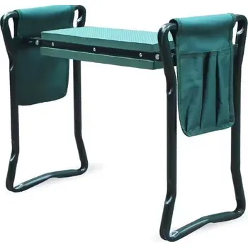 Zahradní nábytek Skládací zahradní klekátko a stolička 3v1 s organizérem zelené