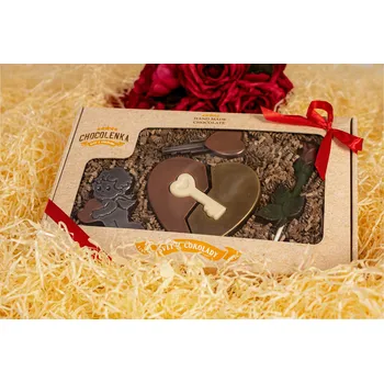 Čokoláda Chocolenka Čokoládová sada – Klíč od srdce s andílkem ❤️