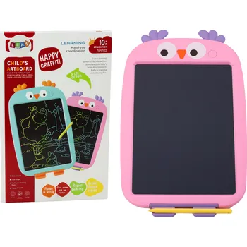 Modelovací hmota LEAN Toys Růžový pták Grafická kreslicí tabulka