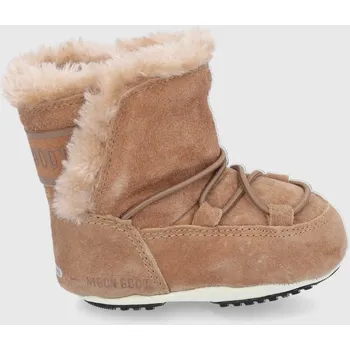 Dívčí sněhule Dětské semišové sněhule Moon Boot 34010300.MOON.BOOT.CRIB hnědá 84X, EUR 21/22