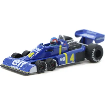 autíčko Tyrrell P34 #4 P. Depailler 1976 Swedish GP 2nd Place 1:64 - MiniGT Tyrrell P 34 No. 4 Patrick Depailler - kovový model auta 1/64