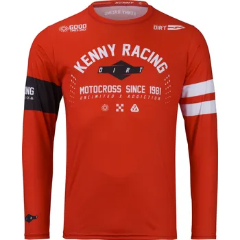 cyklistický dres KENNY dres TRACK DIRT 26 red - 3XL