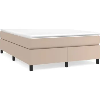 Postel Kontinentální postel cappuccino s matrací 203 x 160 x 35 cm, bílá matrace