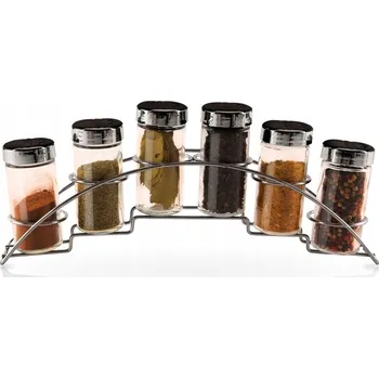 Kořenka STOJAN NA KOŘENÍ S NÁDOBAMI SADA SKLENĚNÝCH KOŘENEK 7 KS