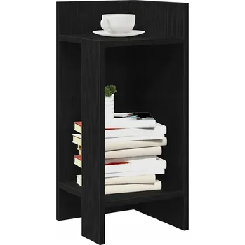 Konferenční stolek Odkládací stolek s poličkou, černý, 25,5x27x60 cm