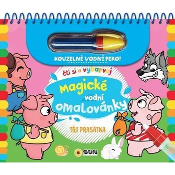 omalovánky Tři prasátka - Čti a vybarvuj Magické vodní omalovánky