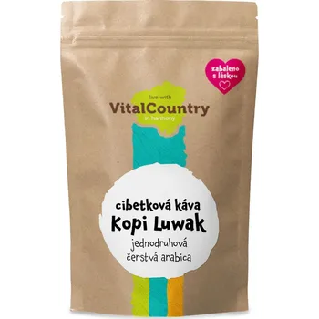 Káva Vital Country Cibetková káva Kopi Luwak zrnková 50 g