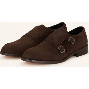 Pánské mokasíny Boss Pánské Monky S Dvojitou Přezkou Limber, tmavě hnědá, 45