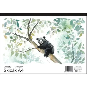 Výtvarný papír papírny Brno Skicák A4 20 listů 180 g 445137