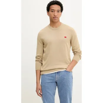 Pánská móda Bavlněný svetr HUGO San Cassius-C1 50475083 zelená 19X, vel. M