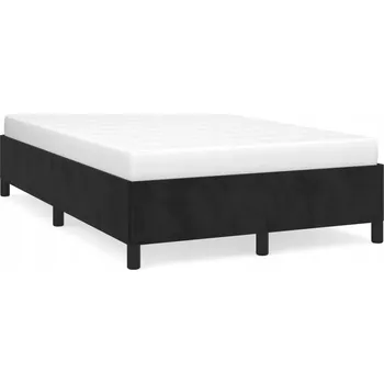 Postel Rám postele sametový černý 193 x 123 x 33,5 cm