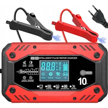 Nabíječka autobaterie Nabíječka autobaterií 12V 24V, mikroprocesorová, rychlonabíjecí, s LCD displejem