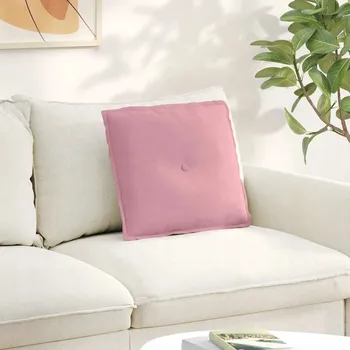 Polštář Polštář na záda růžový 50 x 45 cm, manšestrová tkanina