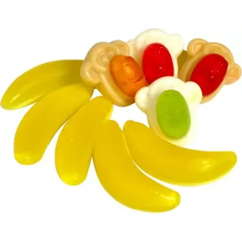 Bonbon Pedro Opice a banány dvoubarevné želé 1000g (Opičky a banány cukrovinky s ovocnou příchutí.)