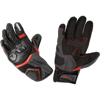 Moto oblečení Cappa Racing Rukavice moto Assen kožené krátké černé/červené 4XL