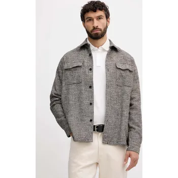 Košile s příměsí vlny Karl Lagerfeld 554025.605975 černá 99B, vel. M