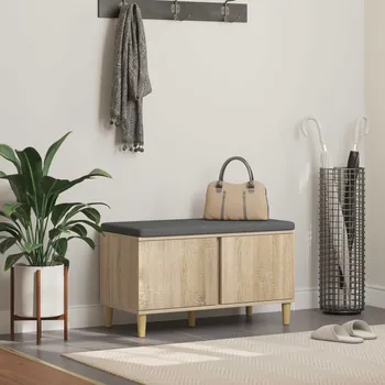 Chodbičková lavice s polštářem Sonoma dub 60 x 38 x 46 cm