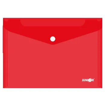 Obal s patentkou PP/A5,průhledný/ červený 472032