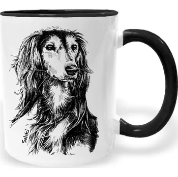 Hrnek - Saluki Barva: Černá
