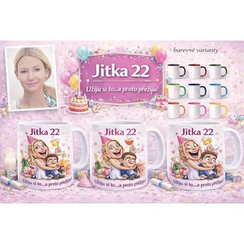 Narozeninový 3 - bílý / vtipná karikatura