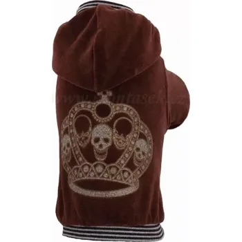 Obleček pro psa Mikina pro psa hnědá, psí oblečky 20-26cm (Oblečky pro psy Grande Finale)