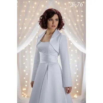 Bolerko Svatební bolerko s dlouhými zvonovými rukávy - ivory: B-76, vel. L Vybraná velikost: XL