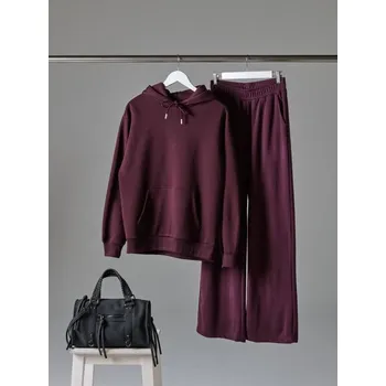 Dámská móda Sinsay - Mikina s&nbsp;kapucí - burgundy - 830EX-93X - 830EX-93X-S-2